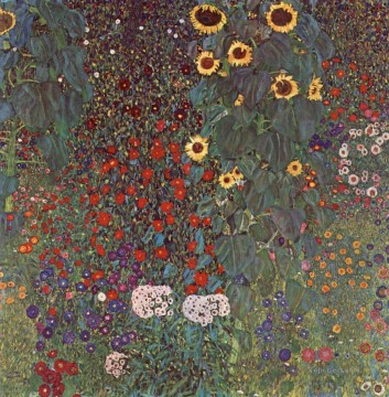 Gustave Klimt Painting - Gartenmit SonnenblumenaufdemLande Symbolism Gustav Klimt
